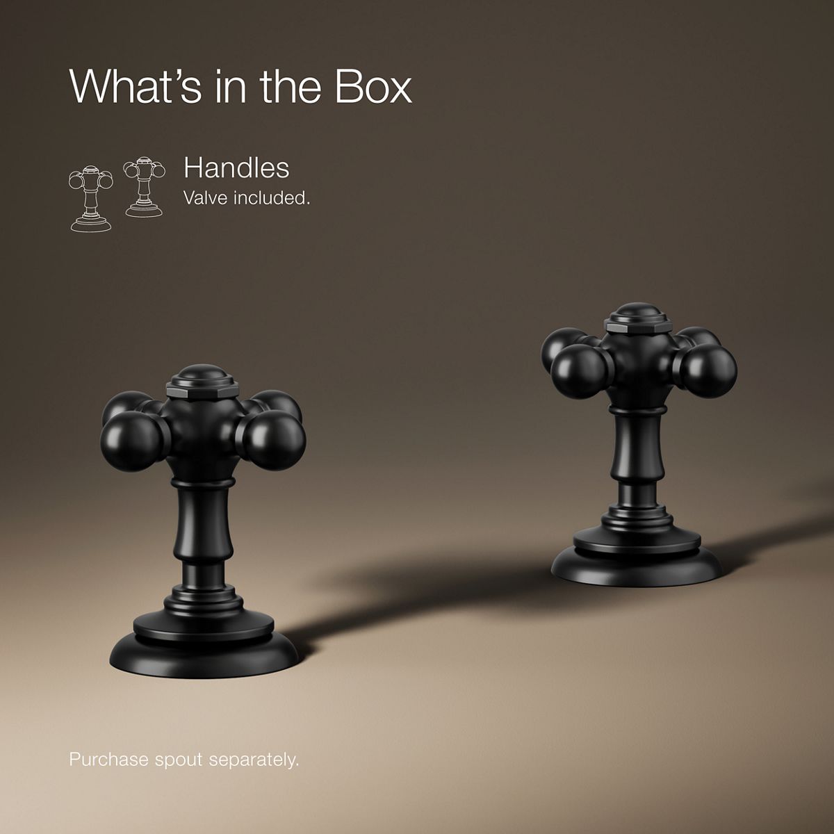 Artifacts Bathroom Sink Cross Handles | K-98068-3 | KOHLER