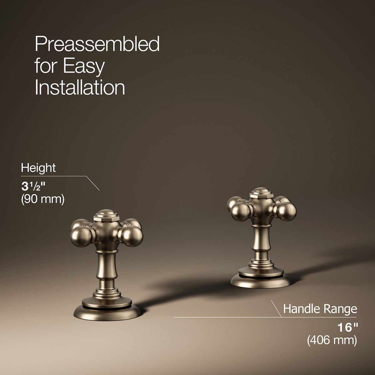 KOHLER | 98068-3 | Artifacts™| Cross bathroom sink faucet handles