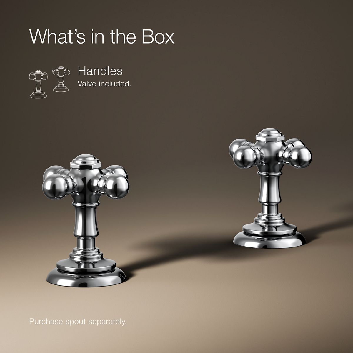 Artifacts Bathroom Sink Cross Handles | K-98068-3 | KOHLER