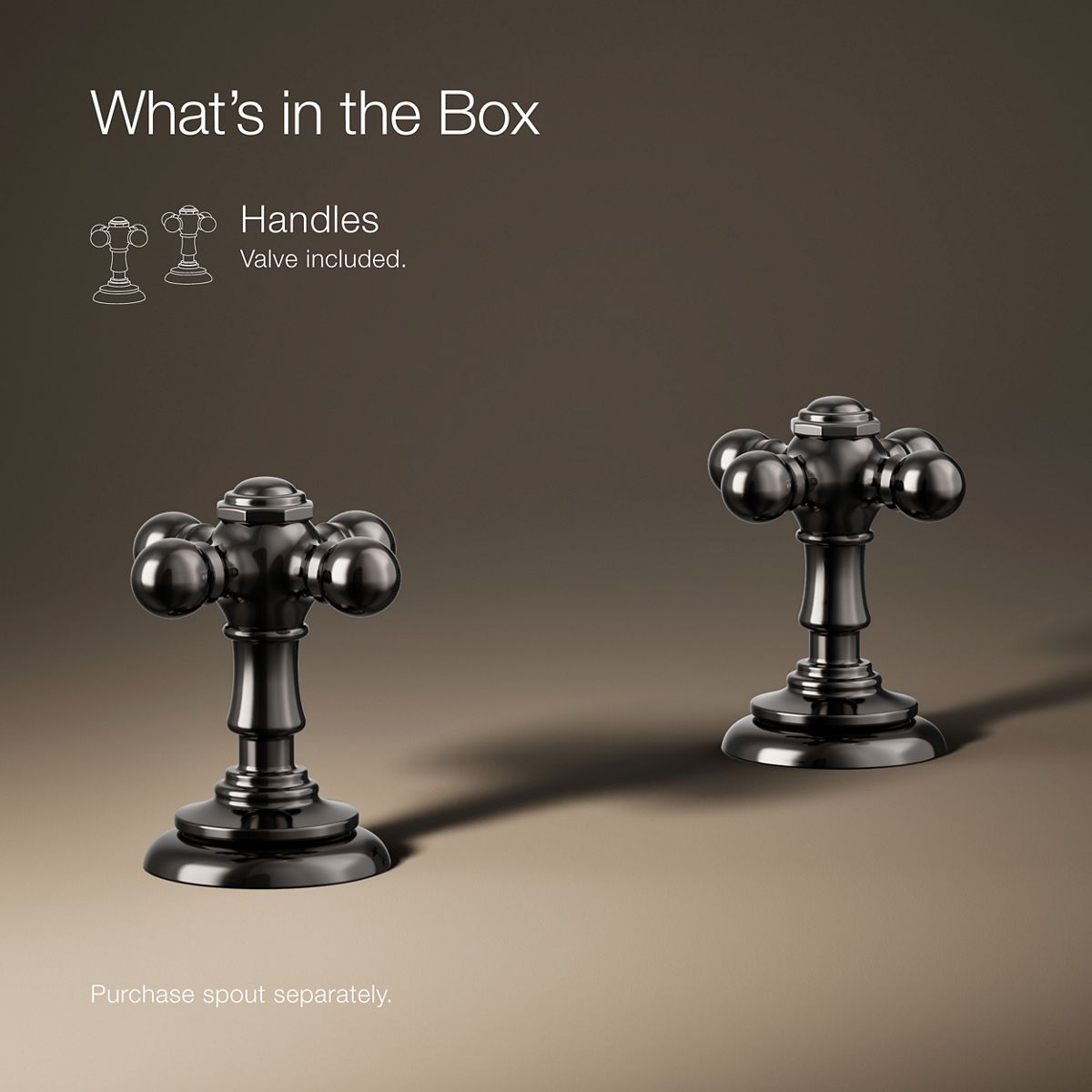 Artifacts Bathroom Sink Cross Handles | K-98068-3 | KOHLER