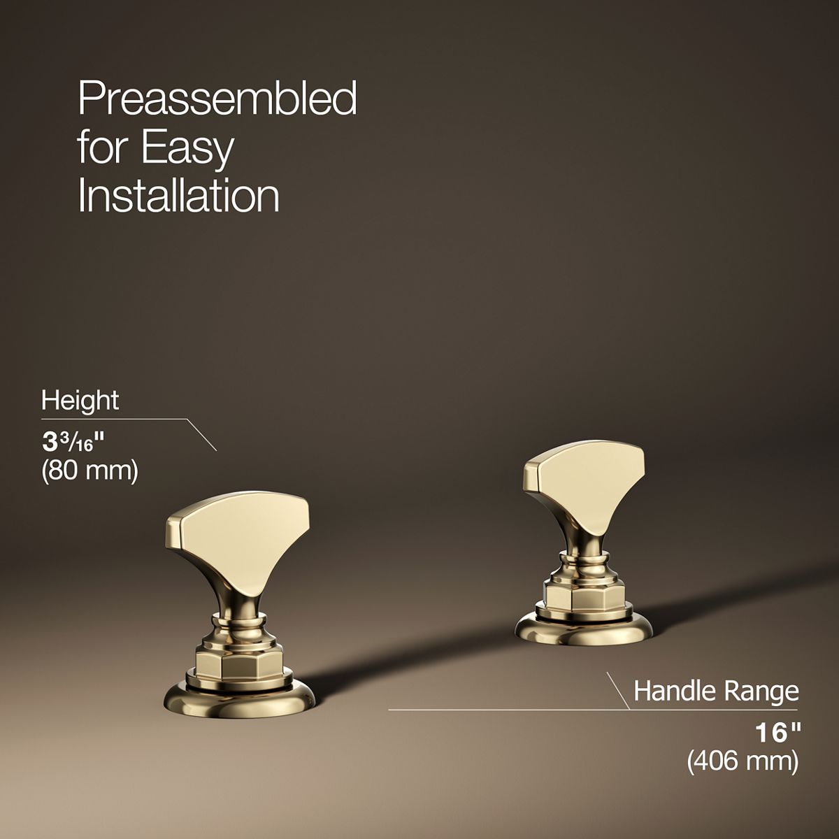 3/4 view of product with dimensions