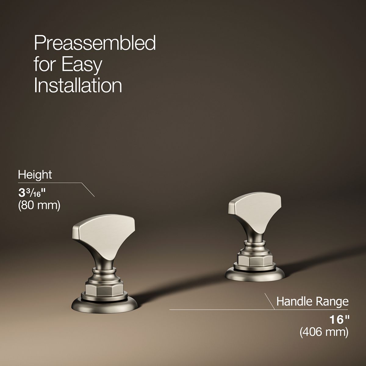 3/4 view of product with dimensions