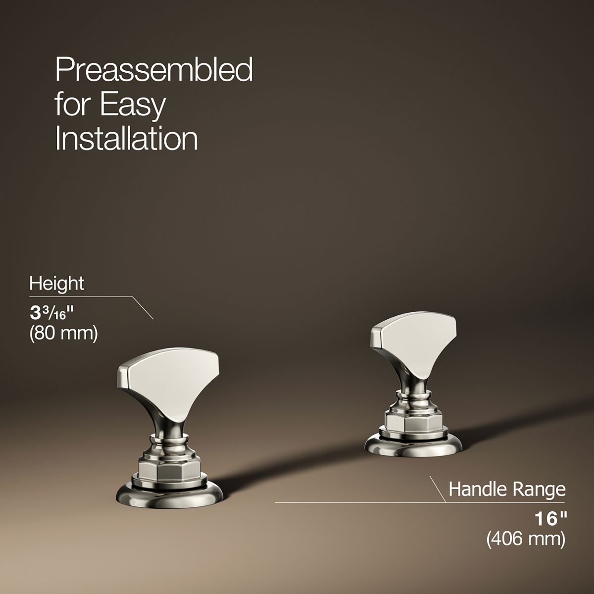 3/4 view of product with dimensions