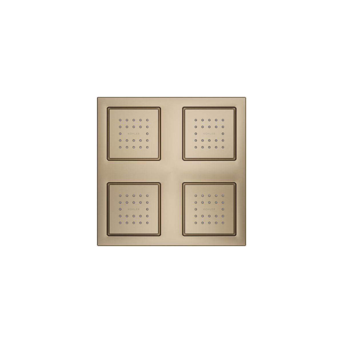 Watertile Rain Overhead Shower Panel with Four 22-Nozzle