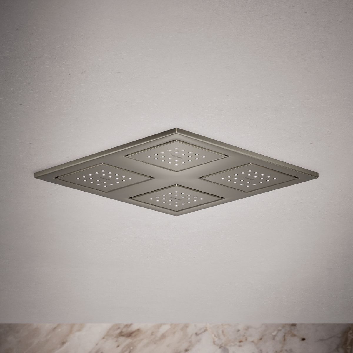 Watertile Rain Overhead Shower Panel with Four 22-Nozzle