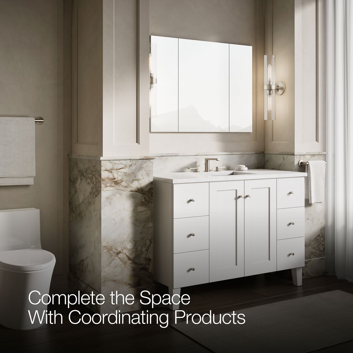 Up to 3 walls & multiple product categories visible