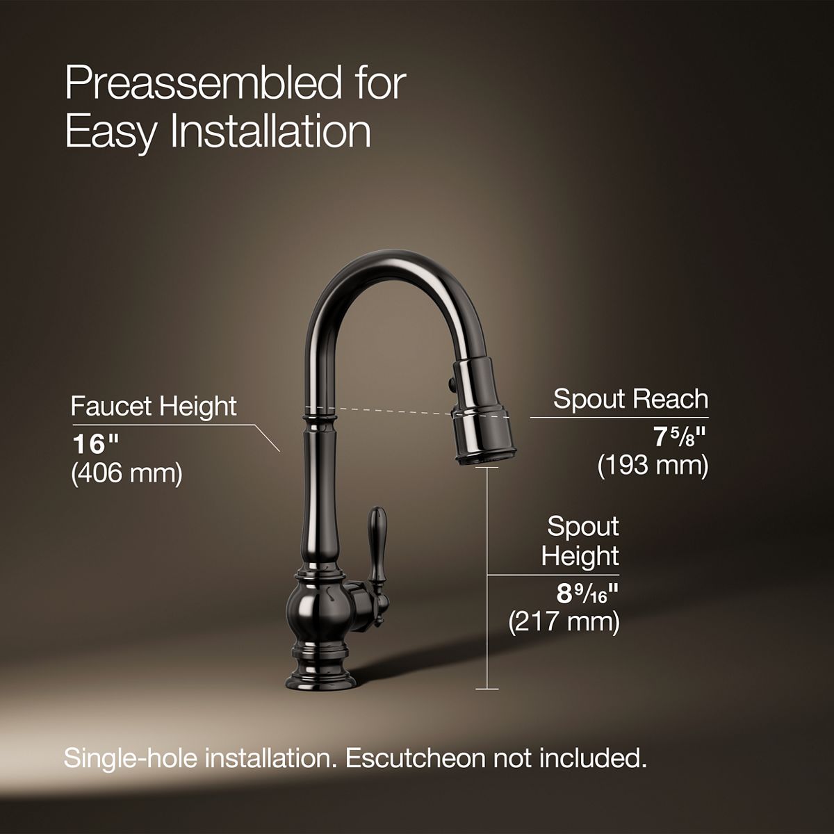 Artifacts Pull-Down Kitchen Sink Faucet | K-99261 | KOHLER