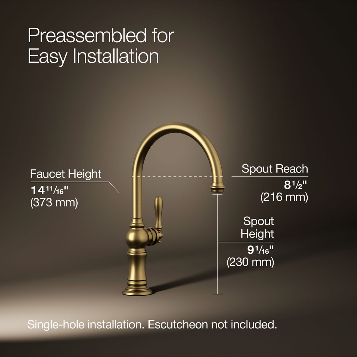 3/4 view of product with dimensions