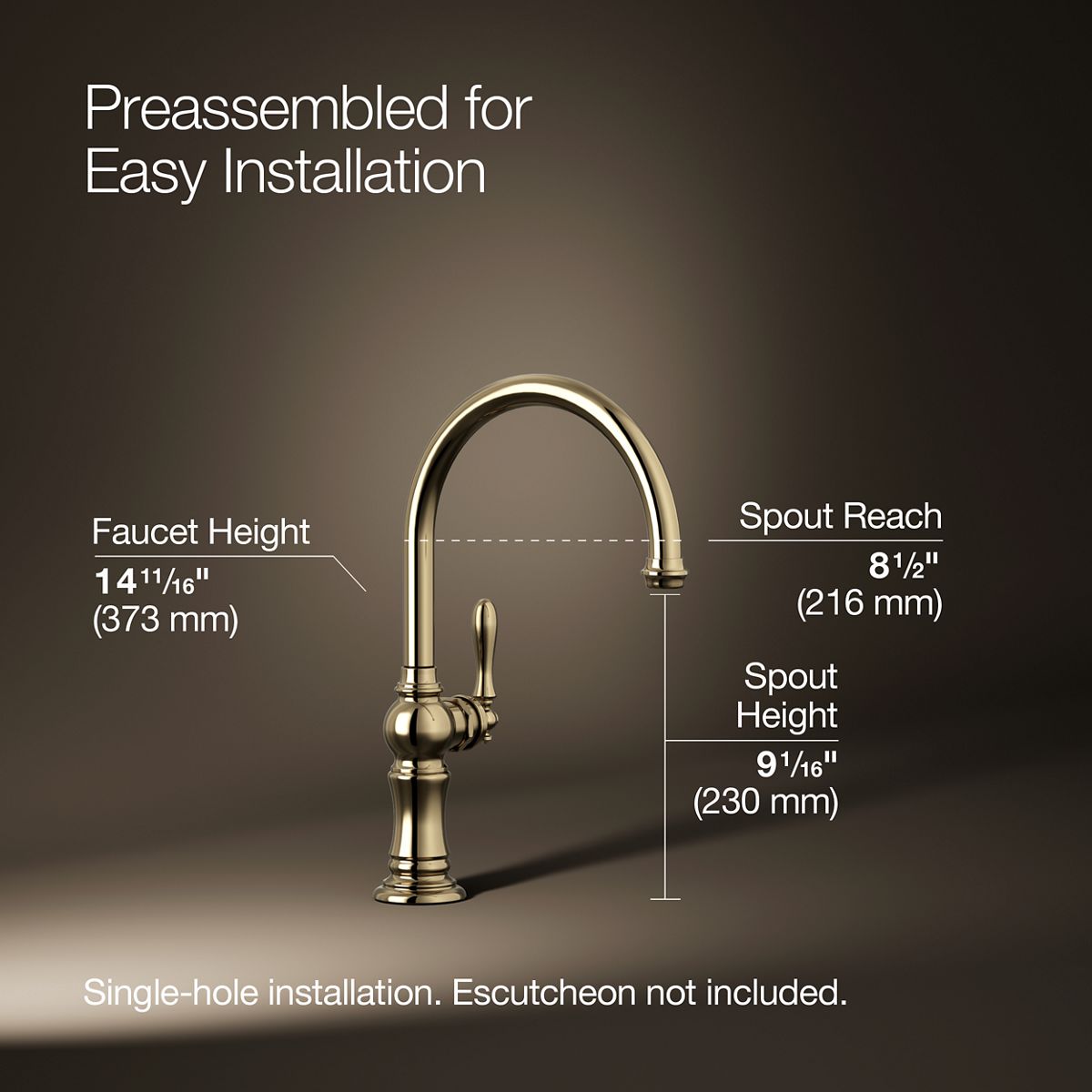 3/4 view of product with dimensions