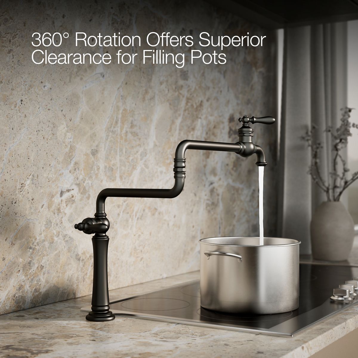 FDK246new 2個 KOHLER | K-99271 | Artifacts Deck-Mount Pot Filler Faucet