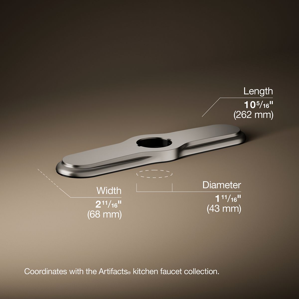 3-Hole Kitchen Faucet Escutcheon | K-99272 | KOHLER