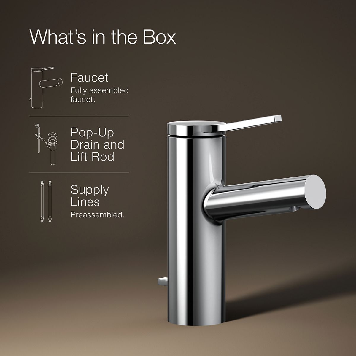 KOHLER | 99491-4 | Elate™| Single-handle bathroom sink faucet, 1.2 gpm
