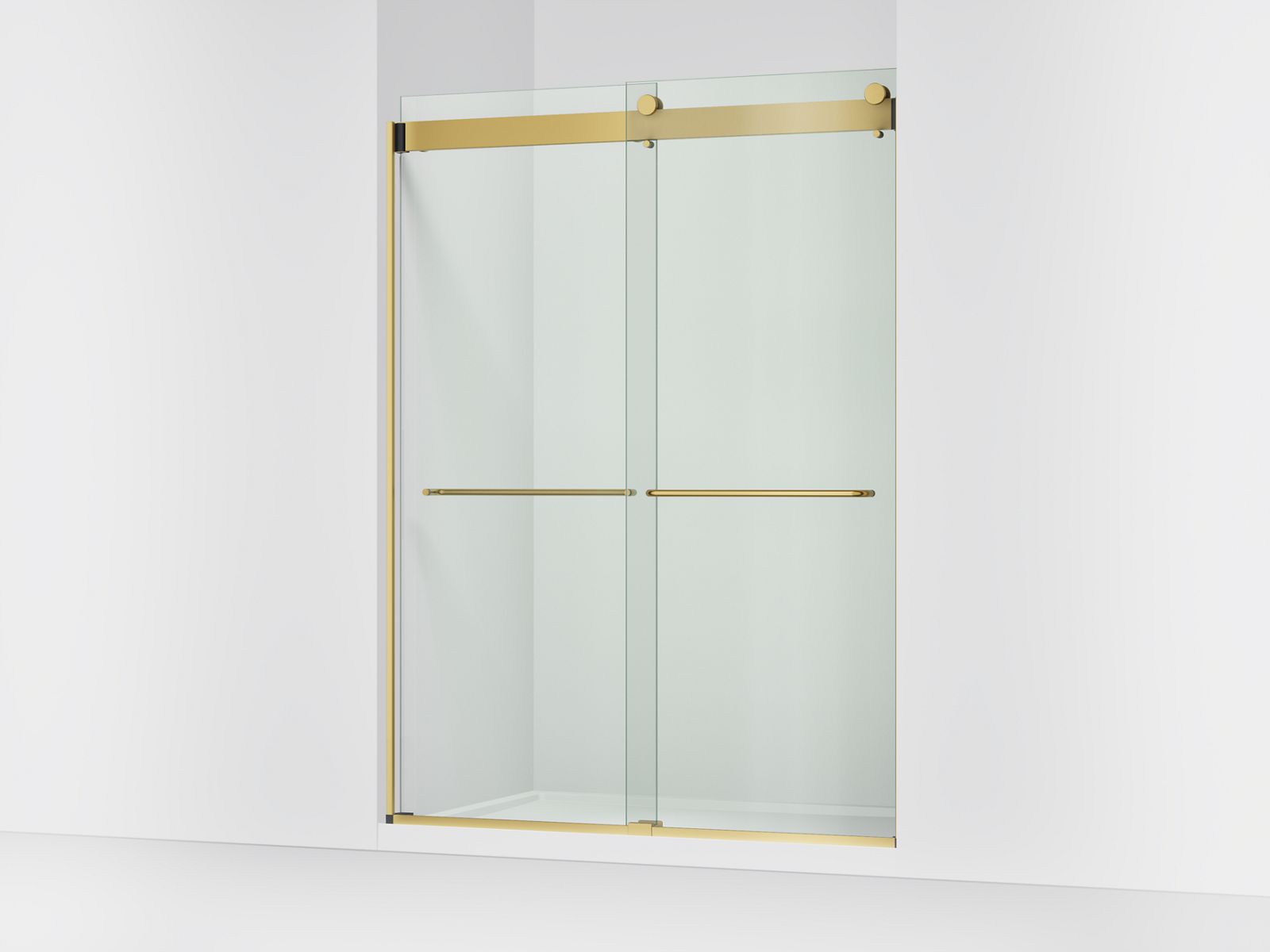 Stoneridge™ 54"-60" W x 80-1/4" H bypass shower door with 3/8"-thick Crystal Clear glass