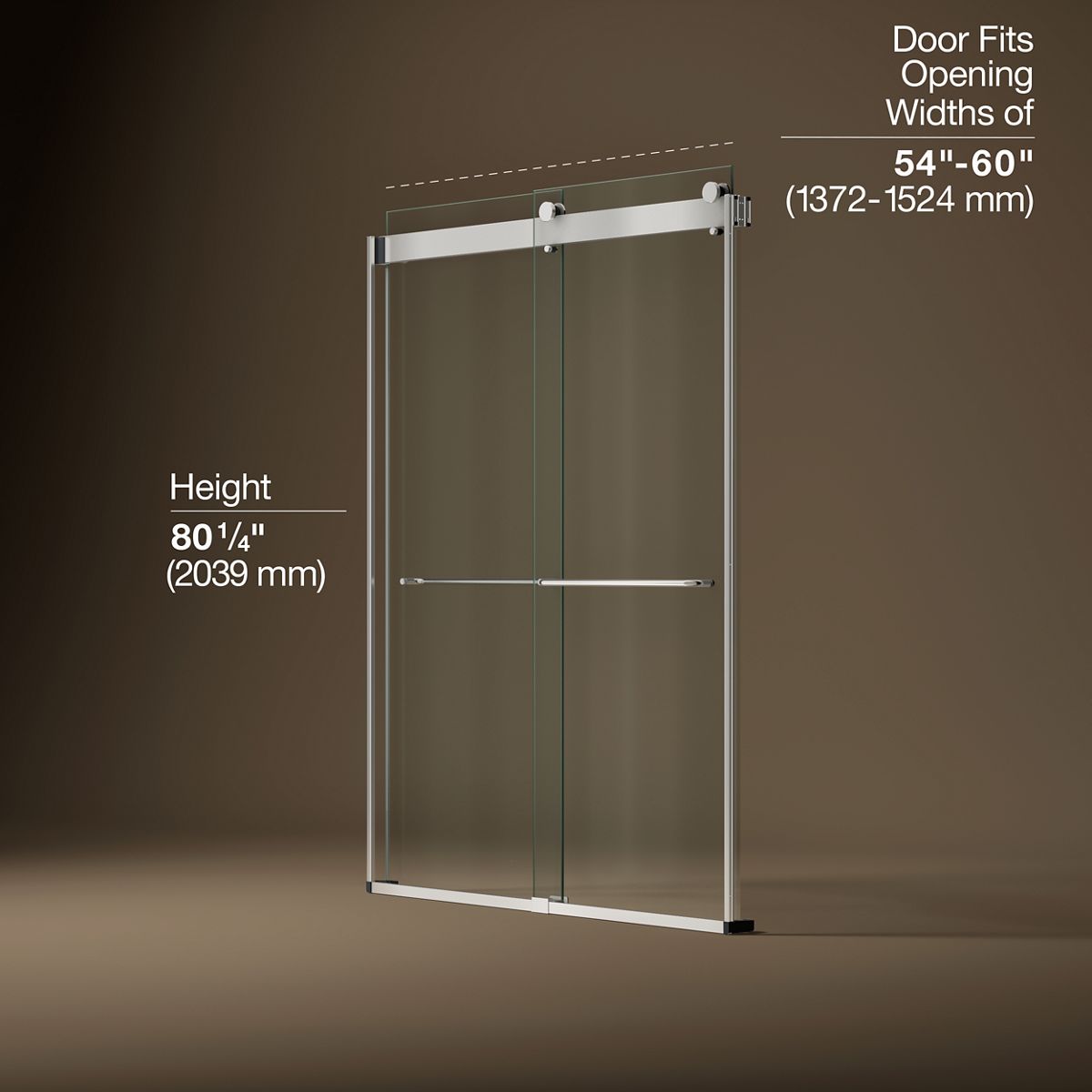 3/4 view of product with dimensions