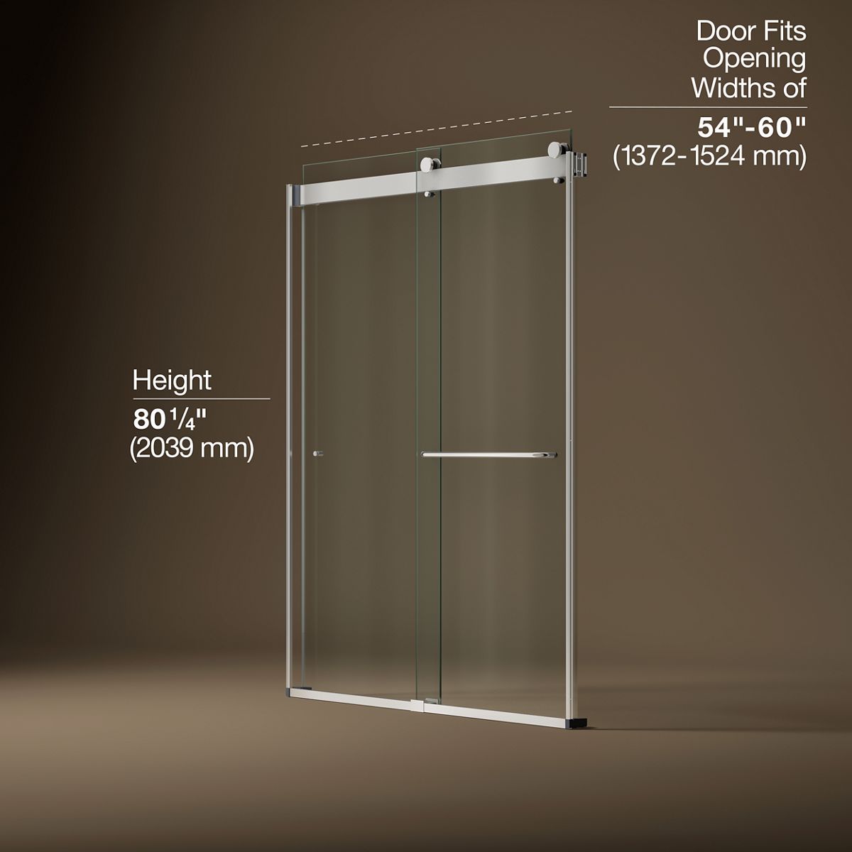 3/4 view of product with dimensions