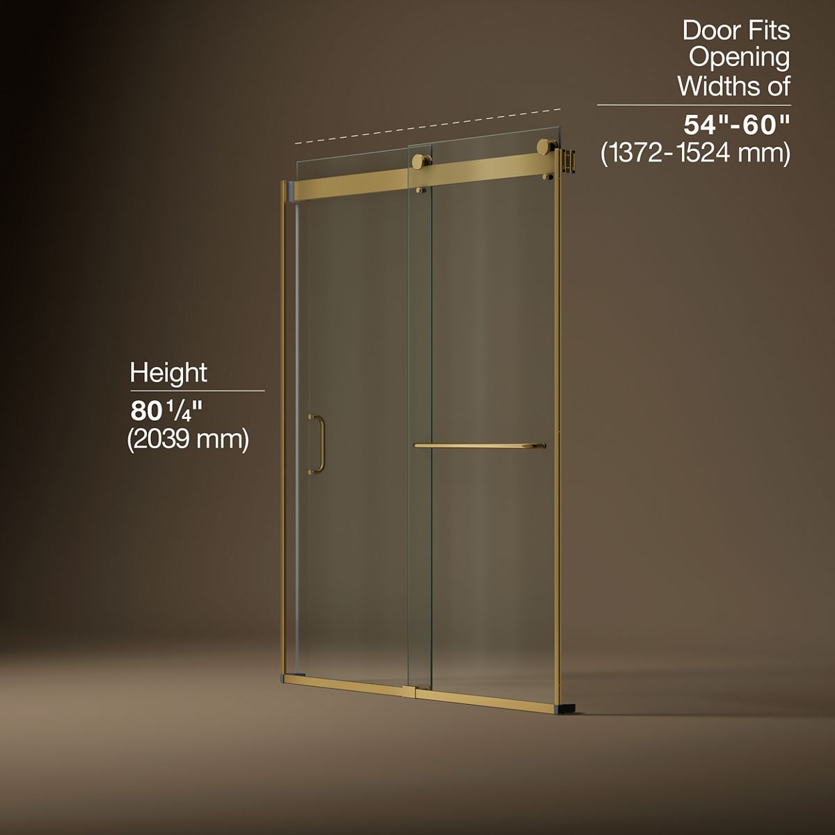 3/4 view of product with dimensions