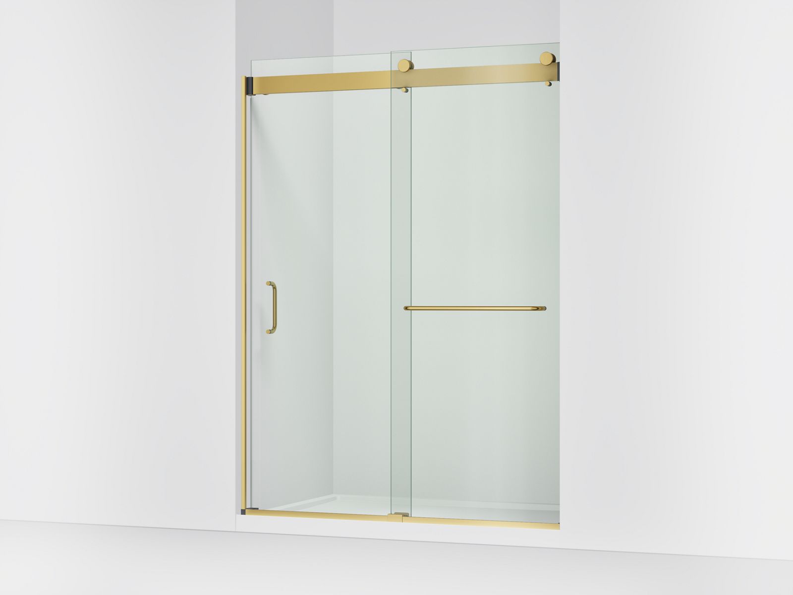 Stoneridge™ 54"-60" W x 80-1/4" H bypass shower door with 3/8"-thick Crystal Clear glass