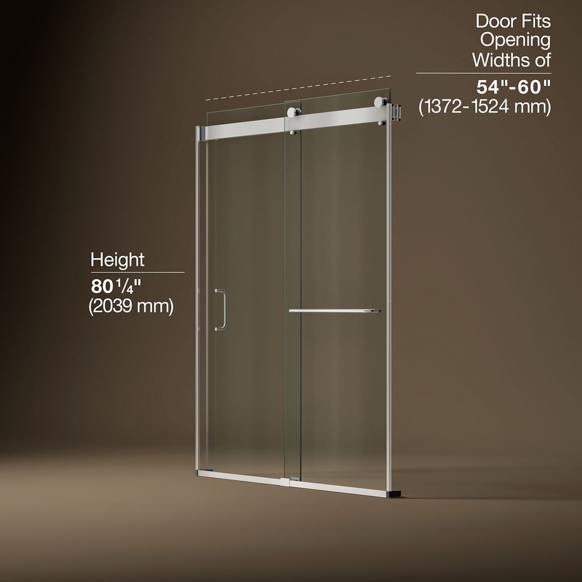 3/4 view of product with dimensions