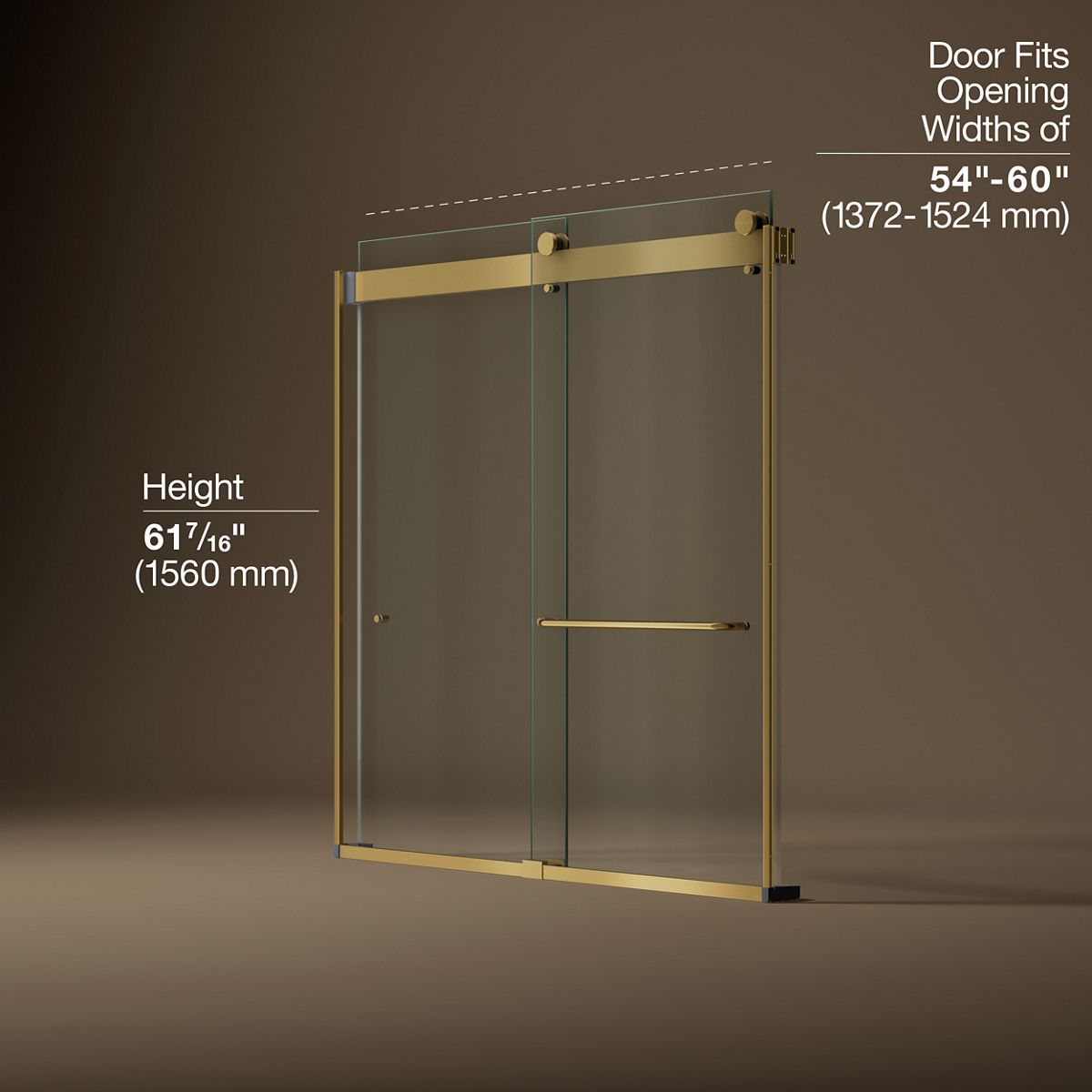 3/4 view of product with dimensions