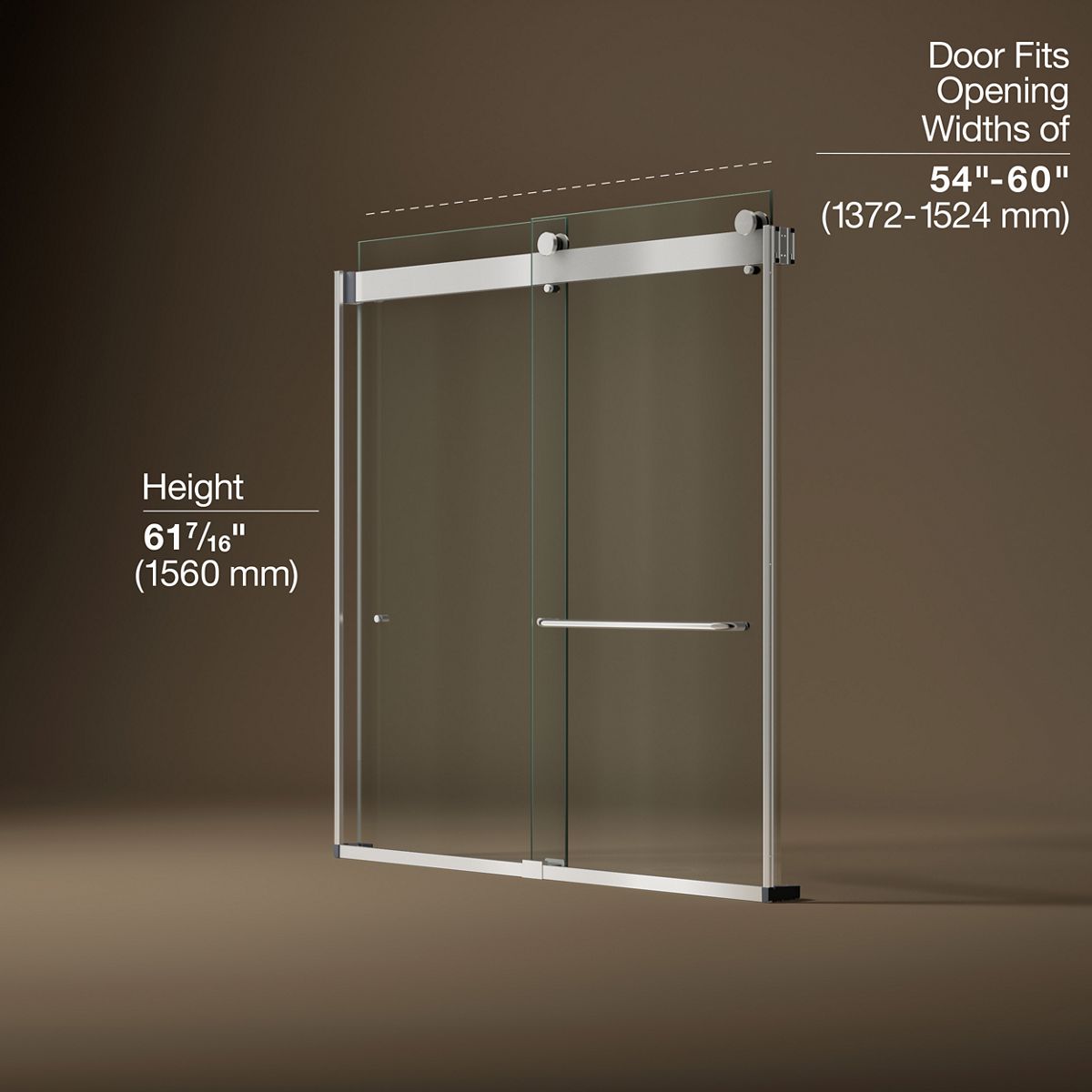 3/4 view of product with dimensions