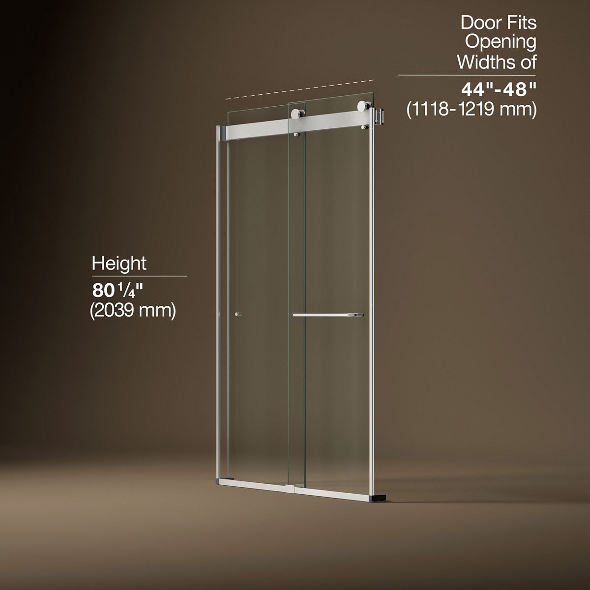 3/4 view of product with dimensions