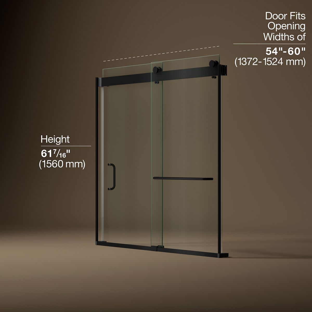 3/4 view of product with dimensions