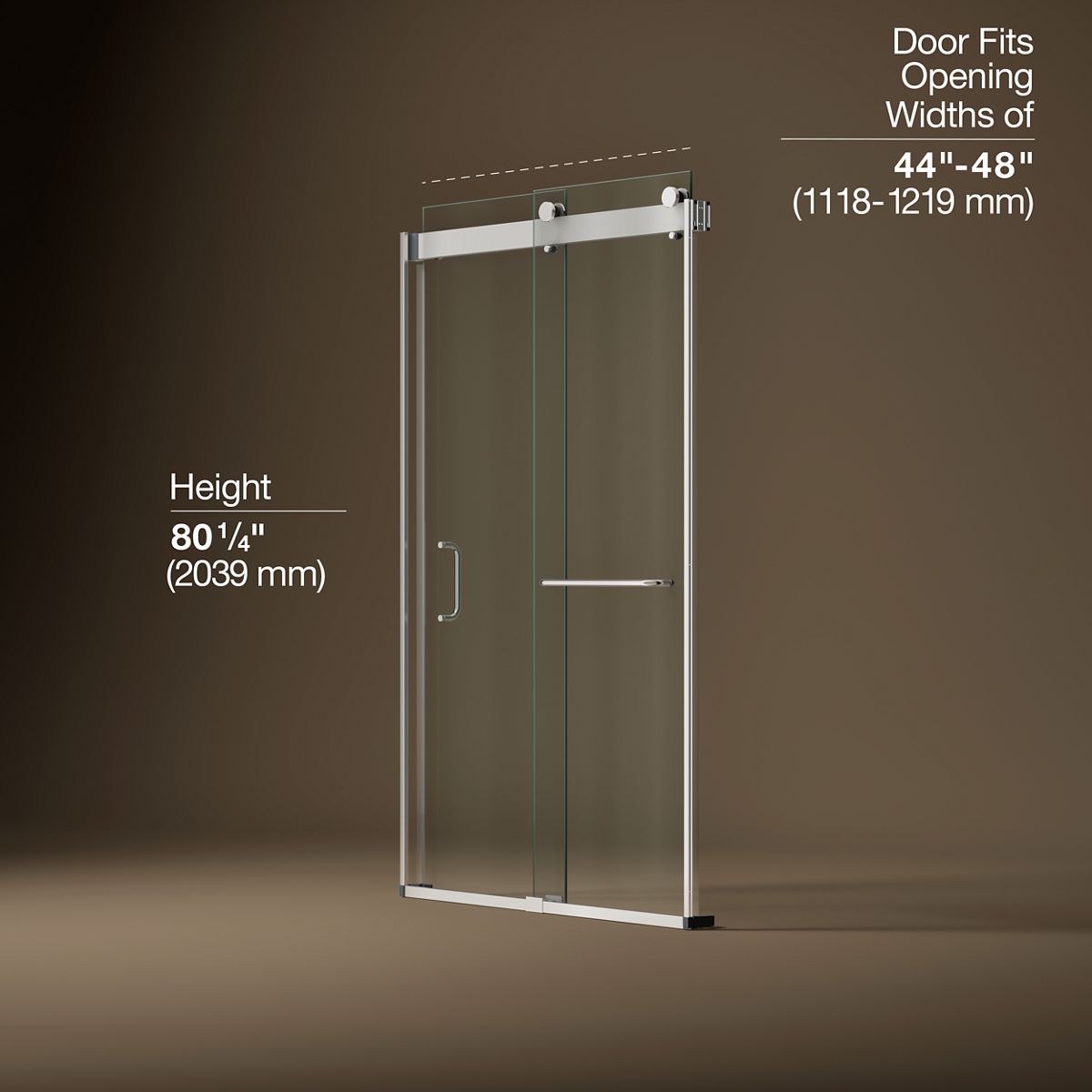 3/4 view of product with dimensions
