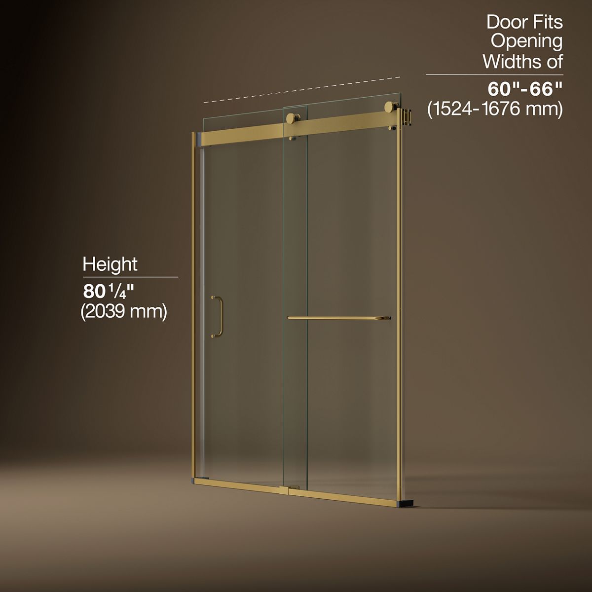 3/4 view of product with dimensions