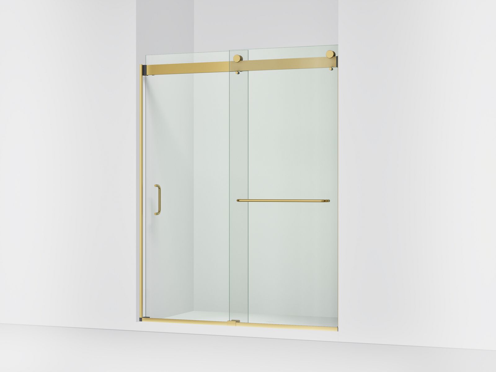 Stoneridge™ 60"-66" W x 80-1/4" H bypass shower door with 3/8"-thick Crystal Clear glass