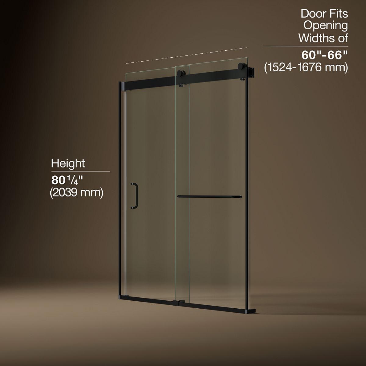 3/4 view of product with dimensions