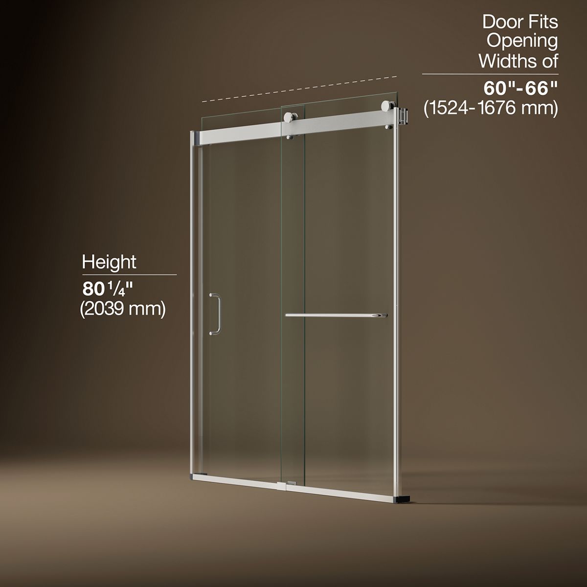 3/4 view of product with dimensions