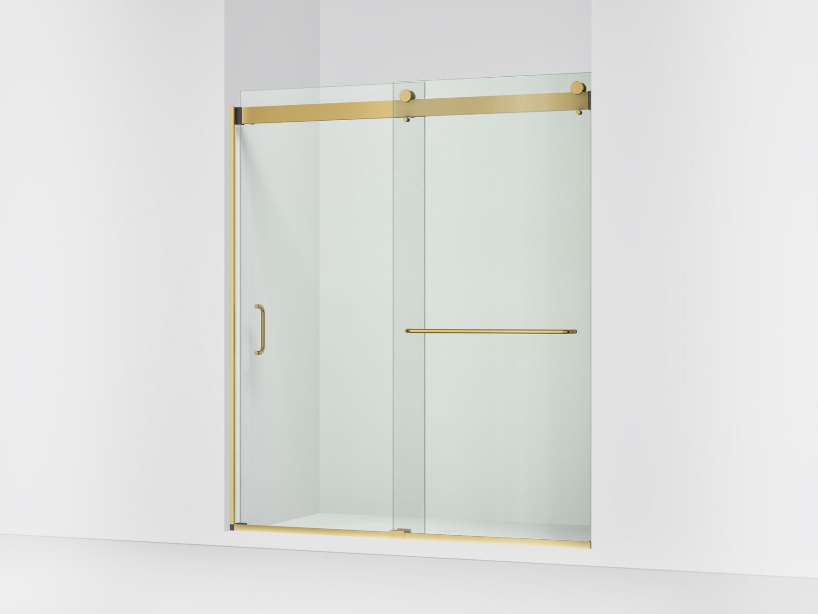 Stoneridge™ 66"-72" W x 80-1/4" H bypass shower door with 3/8"-thick Crystal Clear glass