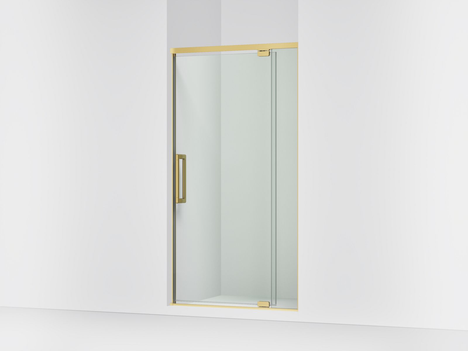 Statement™ 36"-42" W x 76" H pivot shower door with 5/16"-thick Crystal Clear glass