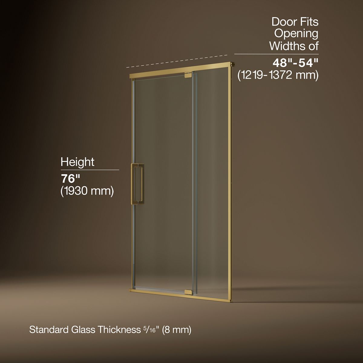 3/4 view of product with dimensions