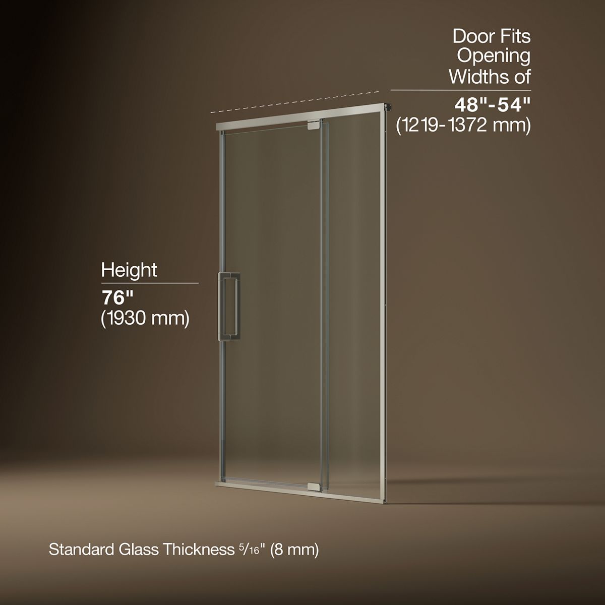 3/4 view of product with dimensions