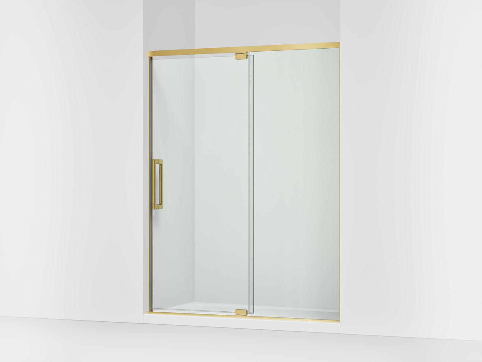 Statement™ 54"-60" W x 76" H pivot shower door with 5/16"-thick Crystal Clear glass