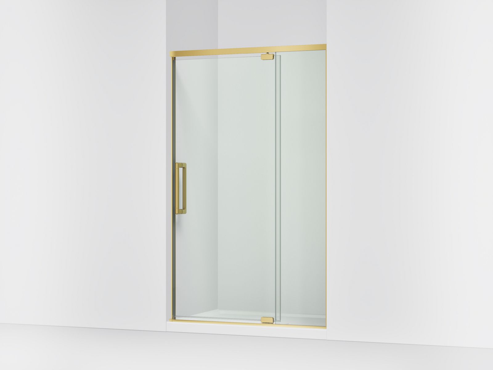 Statement™ 42"-48" W x 76" H pivot shower door with 5/16"-thick Crystal Clear glass