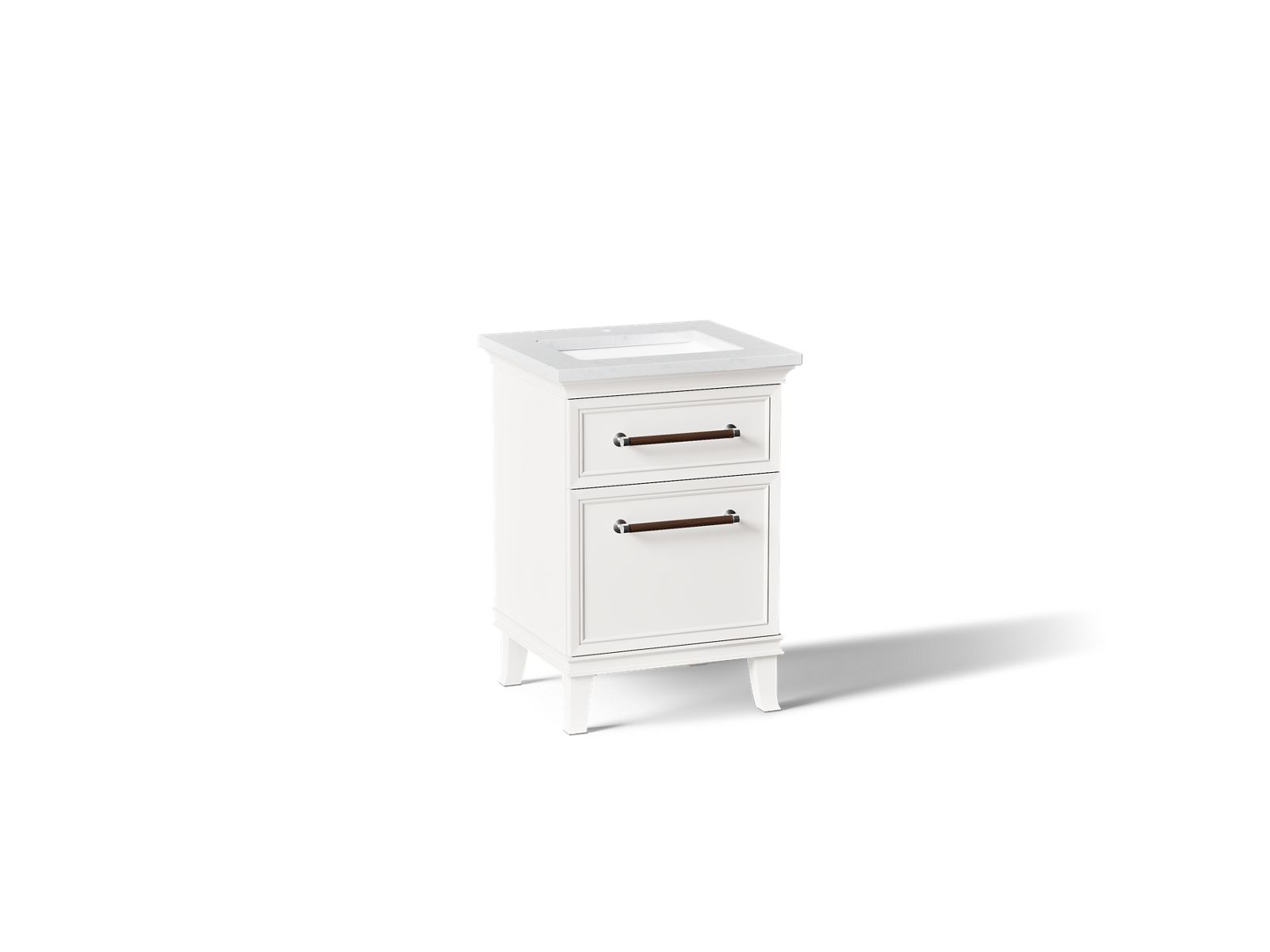 Artifacts 24" bathroom vanity cabinet with sink and quartz top