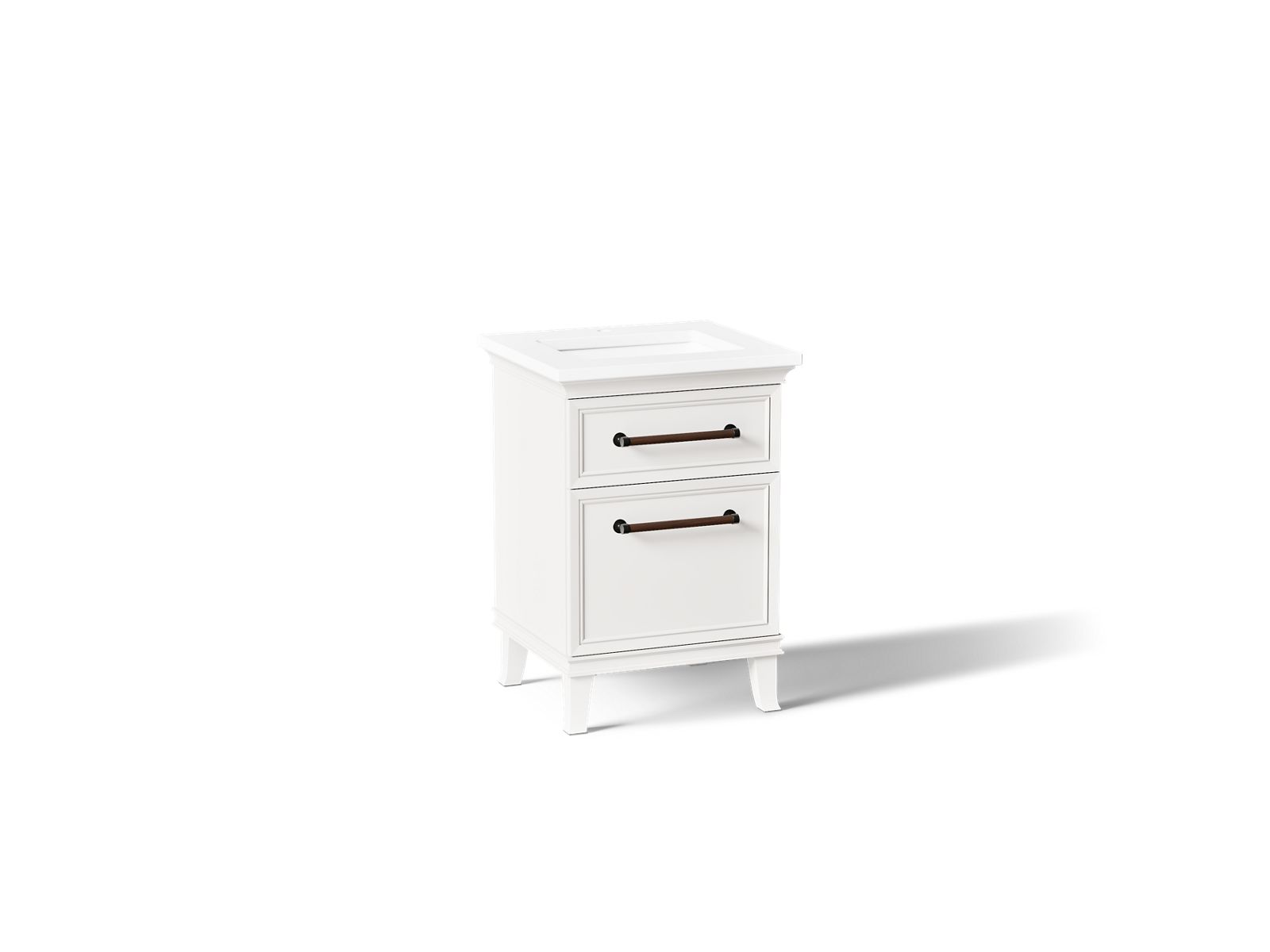 Artifacts 24" bathroom vanity cabinet with sink and quartz top
