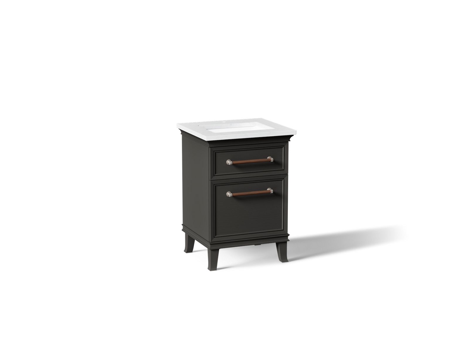 Artifacts 24" bathroom vanity cabinet with sink and quartz top
