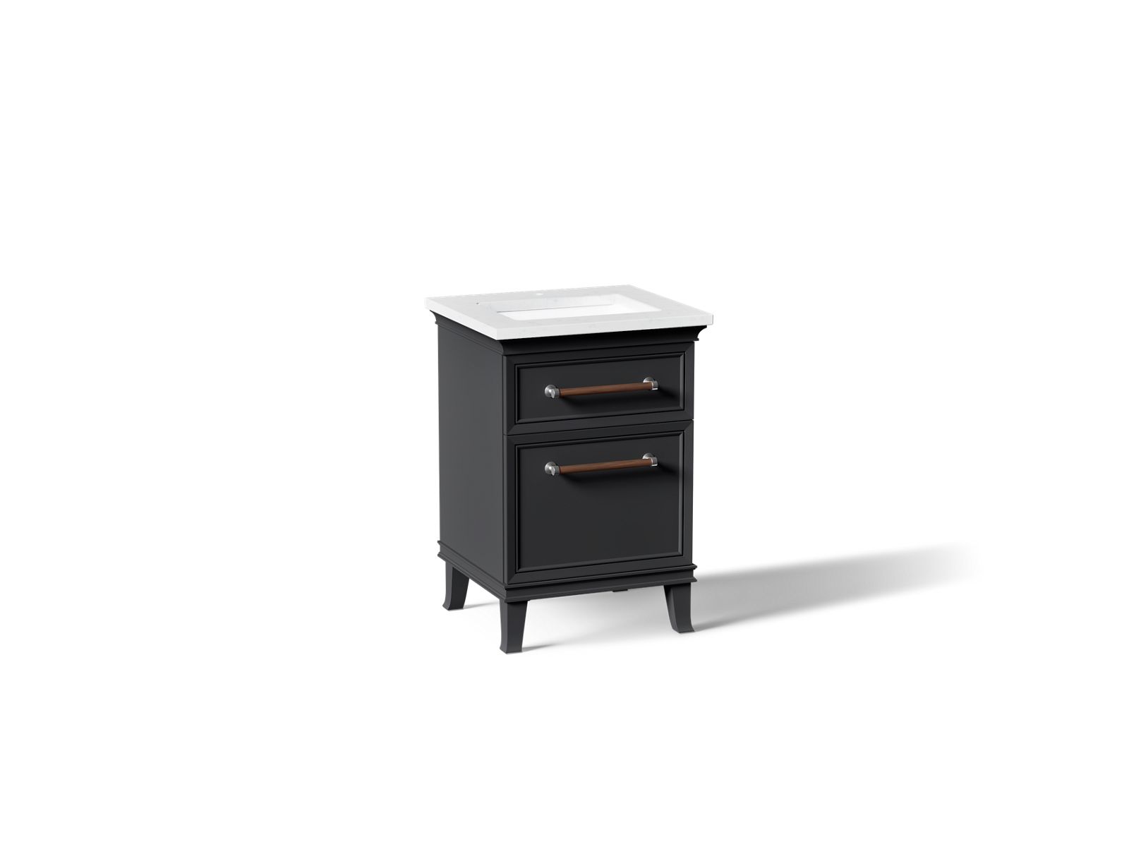 Artifacts 24" bathroom vanity cabinet with sink and quartz top