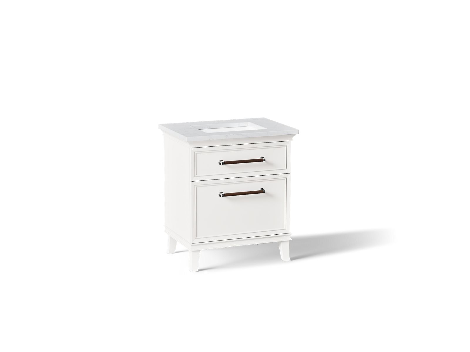 Artifacts 30" bathroom vanity cabinet with sink and quartz top