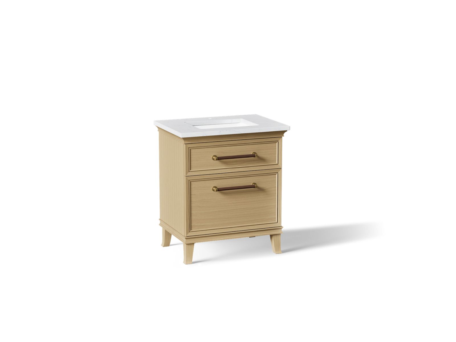 Artifacts 30" bathroom vanity cabinet with sink and quartz top