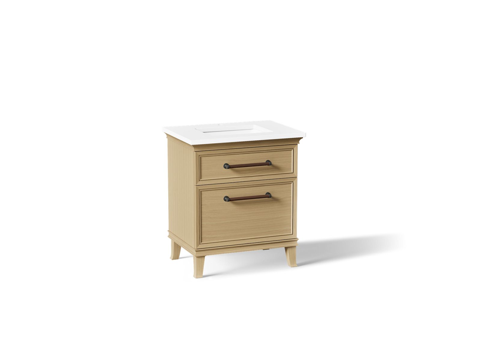 Artifacts 30" bathroom vanity cabinet with sink and quartz top