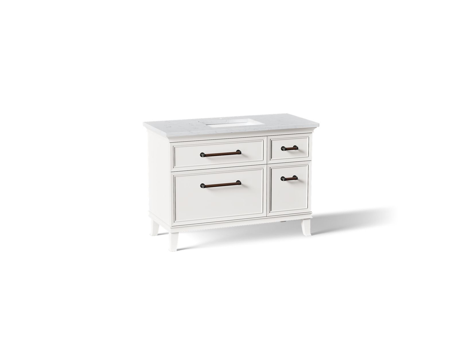 Artifacts 48" bathroom vanity cabinet with sink and quartz top