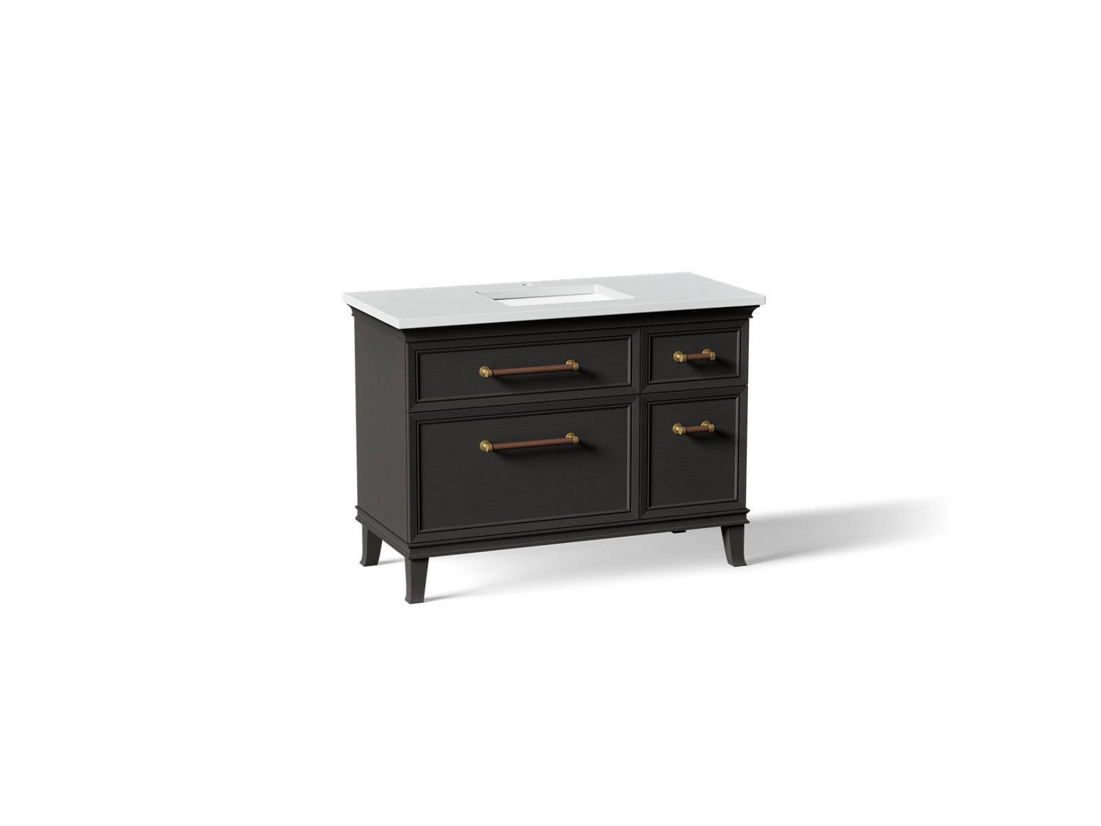 Artifacts 48" bathroom vanity cabinet with sink and quartz top