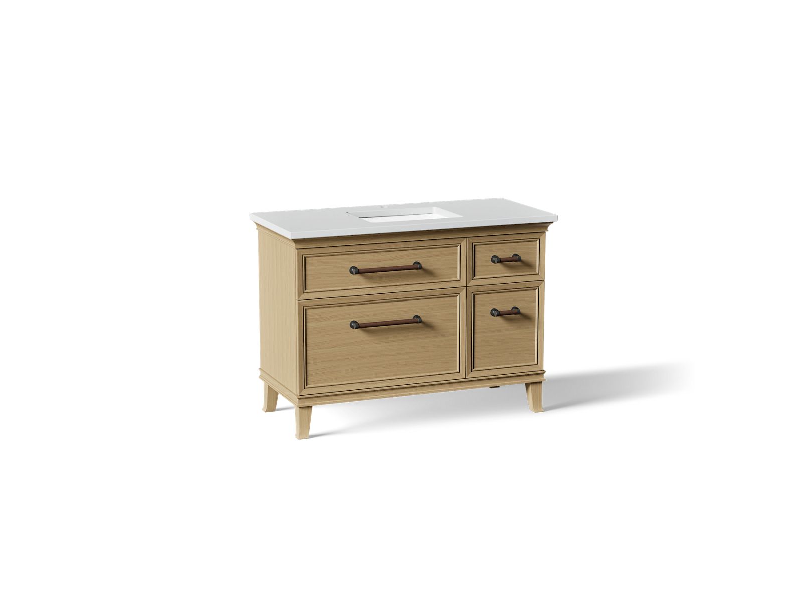 Artifacts 48" bathroom vanity cabinet with sink and quartz top