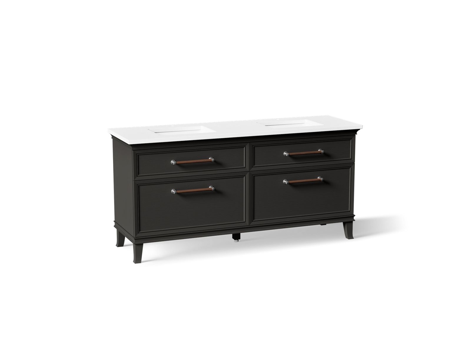 Artifacts 72" bathroom vanity cabinet with sinks and quartz top