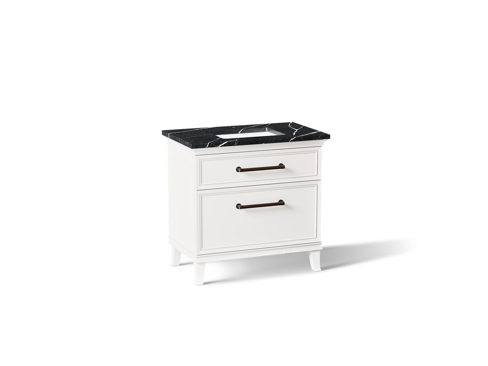 Artifacts 36" bathroom vanity cabinet with sink and quartz top