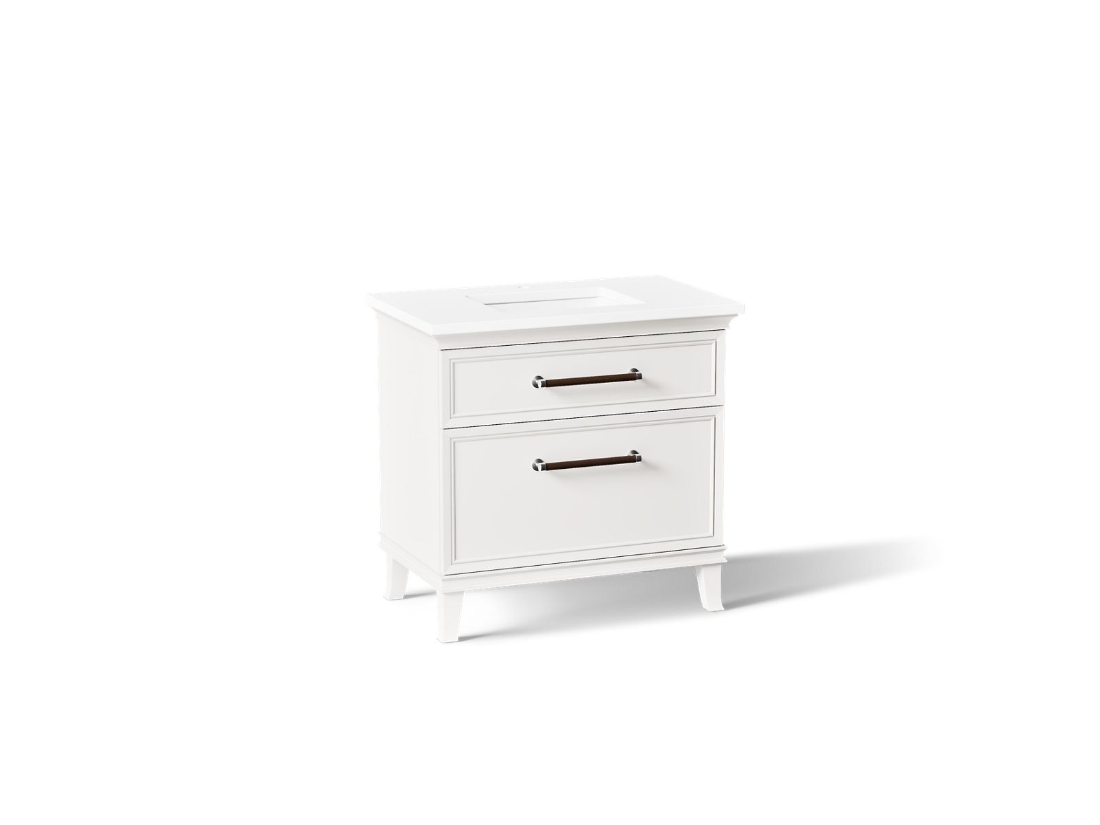 Artifacts 36" bathroom vanity cabinet with sink and quartz top